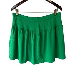 GAP Green Smocked Skater Mini Skirt